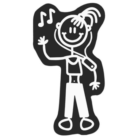 ADHESIVO FAMILIA NI�A CANTANDO CS5