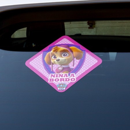 PEGATINA NI�A A BORDO PATRULLA CANINA CS6 (STOCK LAST )