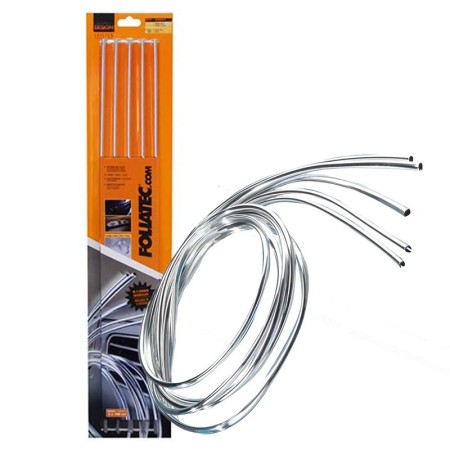 TIRA ADHESIVA CROMADA 5 PIEZAS  L  100 CM