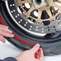 PIN STRIPING RACING ROJO 14 BANDAS DE 7 MM X 41 CM  INCLUIDO ESPACIADOR