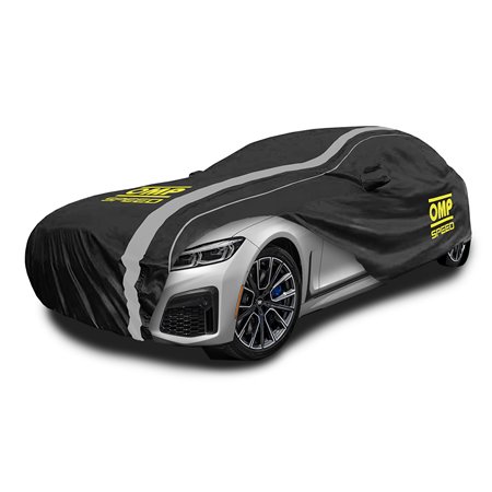 OMP SPEED FUNDA CUBRE COCHE EXTERIOR/INTERIOR, IMPERMEABLE, 3 CAPAS, TALLA XL, 533 X 178 X 120 CM