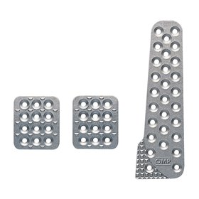 JUEGO DE 3 PEDALES OMP EN ALUMINIO PEDAL ACELERADOR LARGO