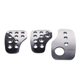 JUEGO DE 3 PEDALES OMP RACING EN CROMADO