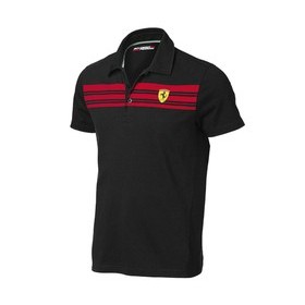 POLO FERRARI MENS STRIPED POLO SHIRT TALLA S S COLOR 02 NEGRO