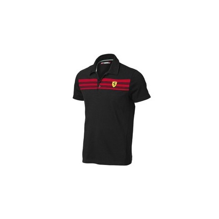POLO FERRARI MENS STRIPED POLO SHIRT TALLA S S COLOR 02 NEGRO