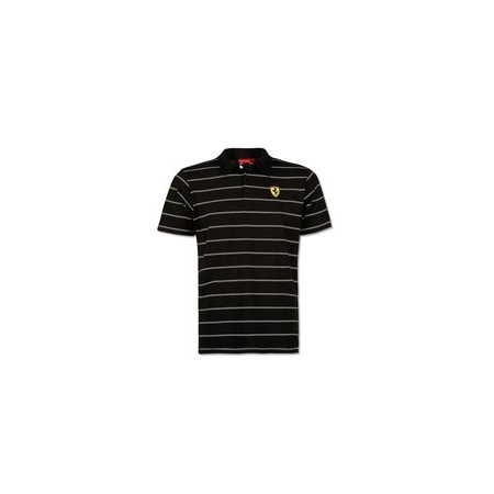 POLO PRE POLO FERRARI STRIPES TALLA XXL XXL COLOR 02 NEGRO
