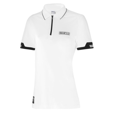 POLO SPARCO CON CREMALLERA PARA MUJER TALLA XS BLANCO