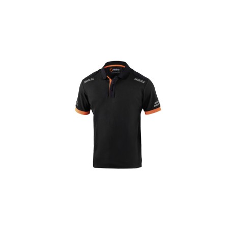POLO SPARCO TECH TALLA XS NEGRO/NARANJA