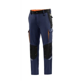 PANTALON SPARCO TECH TW TALLA XS AZUL MARINO/NARANJA