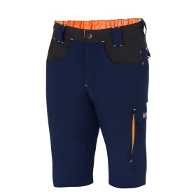 PANTALON SPARCO CORTO LIGHT TECH TALLA XS AZUL MARINO/NARANJA