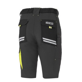 PANTALON SPARCO CORTO LIGHT TECH TALLA XS GRIS/AMARILLO