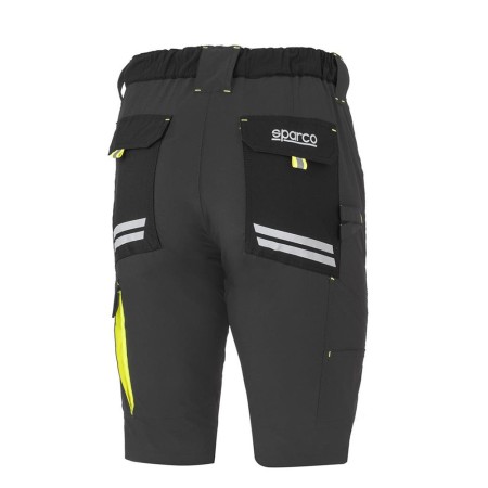 PANTALON SPARCO CORTO LIGHT TECH TALLA XS GRIS/AMARILLO