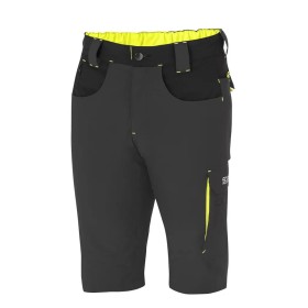 PANTALON SPARCO CORTO LIGHT TECH TALLA S GRIS/AMARILLO