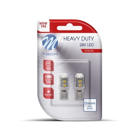 BLISTER 2X LED L918W - W5W 9XSMD2835 24V BLANCO