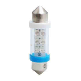 L023B - C5W 36MM 6 X LED 3MM 12V AZUL | 10 UDS