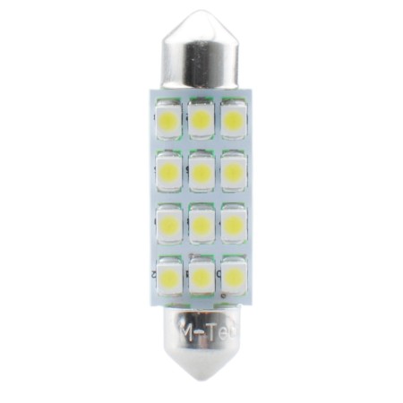 L030W - C5W 41MM 12XSMD3528 12V BLANCA | 10 UDS