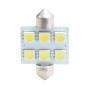 L052W - C5W 36MM 6XSMD5050 12V BLANCO | 10 UDS