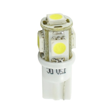 L054W - W5W 5XSMD5050 12V BLANCO | 10 UDS