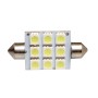 L059W - C5W 41MM 9XSMD5050 12V BLANCO | 10 UDS